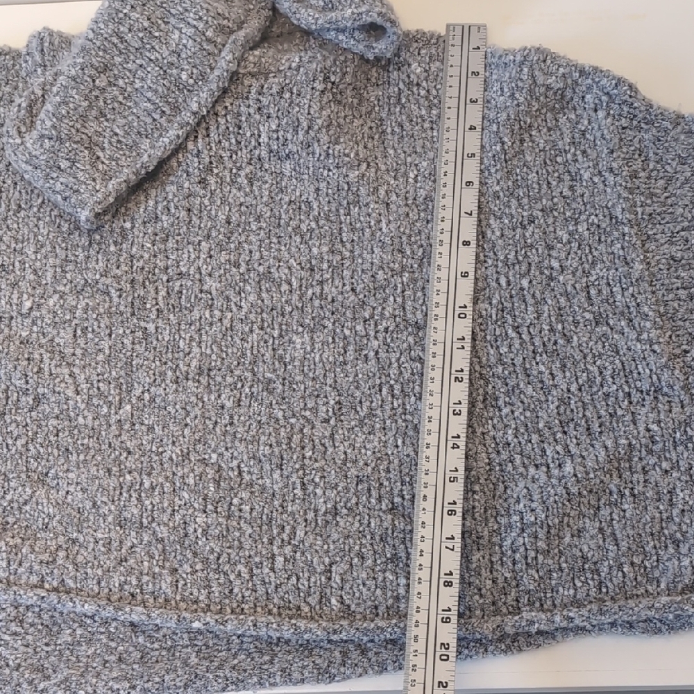 Free People BFF Gray Cowl Neck Slouchy Sweater Size Large - Picture 9 of 9